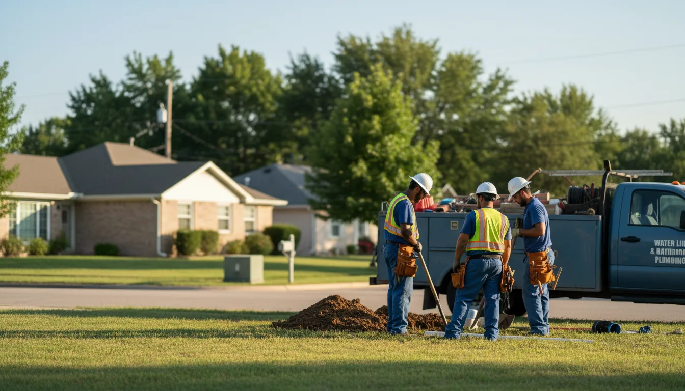 Residential water line and bathroom plumbing service in Robeline, LA